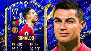 FACTOS 👍👀 97 TOTY RONALDO PLAYER REVIEW  FIFA 22 Ultimate Team [upl. by Gerhan]