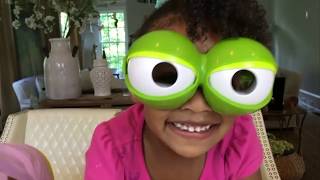 Family Fun Game for Kids Fool the Frog  Disney Finding Dory Toys Naiah and Eli Toys Show [upl. by Kaenel]