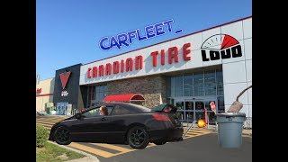 Straight Pipe Install in Canadian Tire parking lot 8th gen civic [upl. by Nollek]