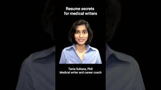 Resume Secrets for Medical Writers Part 1 [upl. by Korwin]