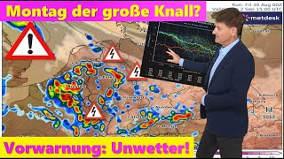 VORWARNUNG Schwere Gewitter quotVerschieberitisquot Wird die warmeheiße Phase verlängert GFS verzögert [upl. by Dreher]