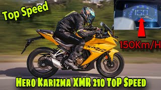 Hero KARIZMA XMR 210 Top Speed 150 KmH  Gear Challenge  Price  Exhaust Note 💥 [upl. by Atiloj]