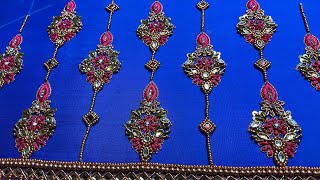 Aari embroidery with zardosi lavangam stitch [upl. by Charlotte]