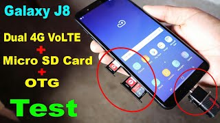 Samsung Galaxy J8 Dual 4G VoLTE  Micro SD Card  OTG Test [upl. by Cioban594]