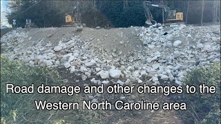 Road damage and other changes to the Western North Caroline area [upl. by Chloris261]