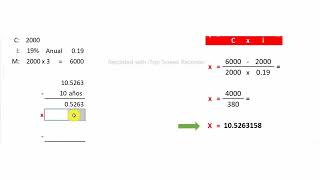 Interés Simple MATEMATICA FINANCIERA  Ejercicio 2 [upl. by Anjela]