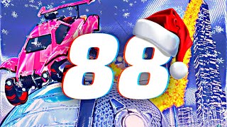 ROCKET LEAGUE INSANITY 88  BEST GOALS FREESTYLES MERRY CHRISTMAS 🎄❄️ [upl. by Towne]