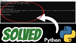 Python was not found run without arguments to install from the Microsoft Store SOLVED 2024 [upl. by O'Neil]