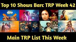 Barc Trp Report Week 42 Top 10 Shows This WeekMain Trp List This Week [upl. by Aillicec]