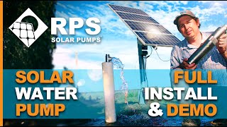 Solar Water Pump Full Installation amp Demo • RPS Solar Pumps [upl. by Iyre733]