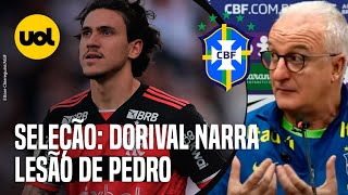 DORIVAL JÚNIOR NARRA LESÃO DE PEDRO NA SELEÇÃO BRASILEIRA DEU PARA PERCEBER QUE ERA ALGO GRAVE [upl. by Allenotna]