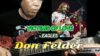 EAGLES  VICTIMS OF LOVE Guitar Lesson  Slow Tutorial [upl. by Metah27]