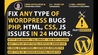 how fix wordpress bug or html css website [upl. by Tadeo]