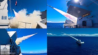 HNLMS Tromp Fires Harpoon Missile at RIMPAC 2024 SINKEX [upl. by Orgel]