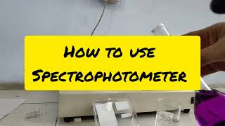 how to use Spectrophotometer spectrometer science experiment chemistry [upl. by Attenra]