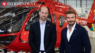 David Beckham makes Prince William admission at air ambulance charity event [upl. by Yelsew229]