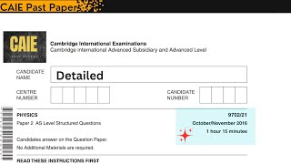 970221ON2016Physics P2As LevelCambridge [upl. by Dumas162]