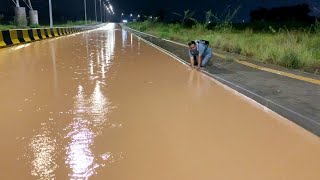 Recordbreaking Floodwater Drainage Clearing a Street with Incredible Force [upl. by Rebel]