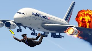 AirFrance Airbus a380 Collide amp Crash Emergency land at UAE Today gta5 fyp shorts [upl. by Kries]