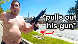 When Dumb Criminals Try To Pull Guns on Cops [upl. by Aetnuahs]