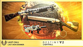 Last Call Pick Up these 2 Iron Banner Weapons  Live Gameplay With My Favorite Build [upl. by Engleman206]