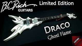 BC Rich Draco Limited Edition Ghost Flame 2010 Korea Neck Thru Floyd Rose 4K guitar close up video [upl. by Yle]