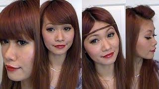 5 Ways To Style Blunt Bangs [upl. by Astiram486]