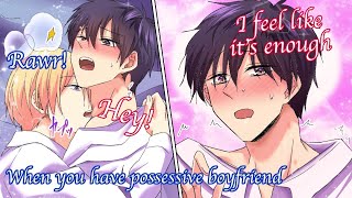 【BL Anime】What would happen if your possessive boyfriend is addicted to kissing【Yaoi】 [upl. by Crescin177]