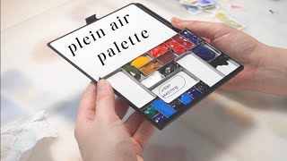 Setting up a plein air urban sketching palette for 2024 🎨 Art Toolkit Folio Watercolor Palette [upl. by Sillsby149]