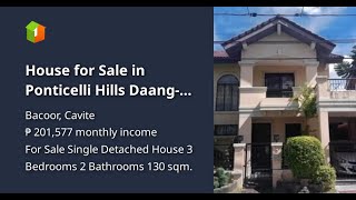 House for Sale in Ponticelli Hills DaangHari Molino Bacoor Cavite [upl. by Kimmi3]