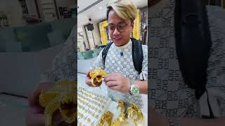 Gold crocodile in Dubai 😱 youtubeshorts dubei shorts comedyvideos [upl. by Eerac821]