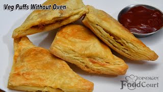 Vegetable Puffs Without Oven Veg Puffs Recipe Bakery Style Veg Puffs [upl. by Acinimod]