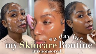 UPDATED A DAY IN MY SKINCARE ROUTINE 2024  UNSPONSORED SKINCARE FOR ACNE DARK SPOTS  GLASS SKIN [upl. by Short531]