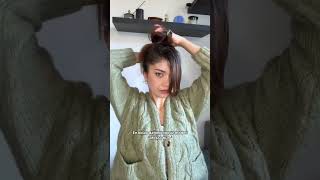 Easy messy bun hair saçmodelleri topuz messybun hairinspo shorts hairtutorial hairstylehorts [upl. by Russom]