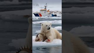 A touching story of a lonely badly injured polar bear cub pleading a sailor to save him polarbear [upl. by Brit]