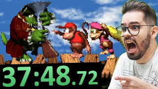 A Speedrun do Recorde Mundial de Donkey Kong Country 2 é um ABSURDO reagindo [upl. by Dhruv367]