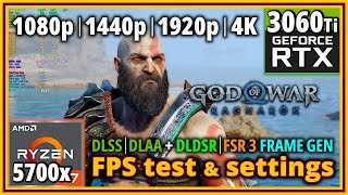 God of War Ragnarök PC  Ryzen 7 5700X amp RTX 3060 Ti  FPS Test and Settings [upl. by Nyrhtac]