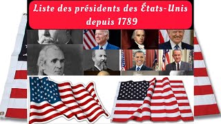 Liste des présidents des ÉtatsUnis depuis 1789 [upl. by Leakim]