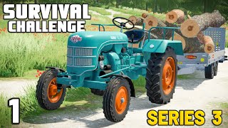 STARTING WITH 0 CAN WE FINISH WITH 10000000  Survival Challenge  Farming Simulator 22  EP 1 [upl. by Dede]