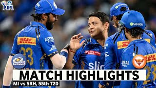 MI vs SRH 55th Match IPL 2024 Highlights  IPL Highlights 2024  Cricket ipl 2024 highlights today [upl. by Karry]