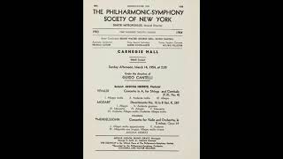 Mendelssohn Violin concerto HeifetzCantelliNYPlive in 1954 [upl. by Rawley]