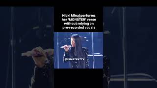 Nicki Minaj Performs Her Monster verse not relying on PreRecorded Vocals [upl. by Hanauq858]