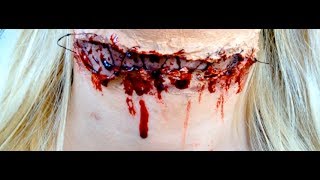 Cut Throat Stitched  SFX Makeup Tutorial [upl. by Lancelle626]