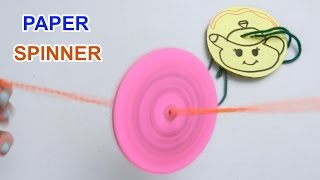 How to make Paper Spinner for fun  Crafts for kids [upl. by Akirej]