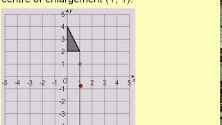 Clip 181 Enlargement by a Negative Scale Factor [upl. by Adnilra155]