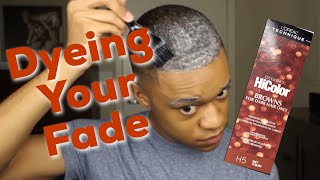 How To Dye Your Bald Fade  Loreal HiColor Soft Auburn H5 [upl. by Leirrad]