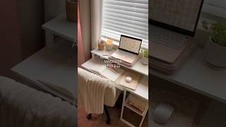 aesthetic study desk makeover👩🏽‍💻🎀 deskorganization deskmakeover studydesk aesthetic desk [upl. by Gurney]