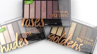 CoverGirl TruNaked Palettes Live Swatches amp Review [upl. by Nhguav834]