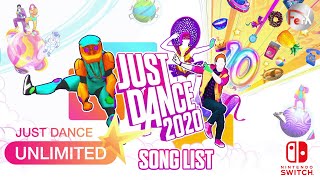 Just Dance 2020  Song List  Just Dance Unlimited  Extras Nintendo Switch [upl. by Ammeg122]