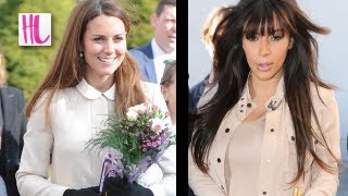 Kim Kardashian vs Kate Middleton Pregnant Fashion Style [upl. by Wennerholn281]